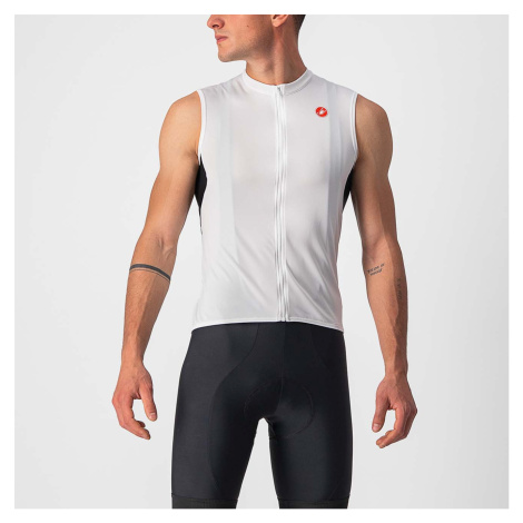 CASTELLI Cyklistický dres bez rukávů - ENTRATA VI - oranžová/šedá/ivory