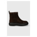 Semišové boty Vagabond Shoemakers JANICK dámské, hnědá barva, na plochém podpatku, zateplené, 56
