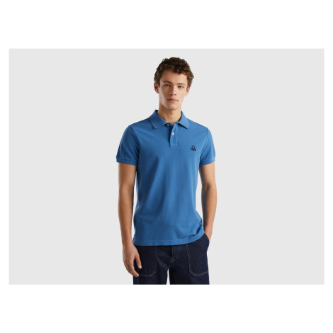 Benetton, Blue Slim Fit Polo United Colors of Benetton