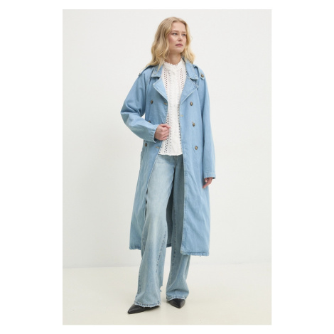 Džínový kabát Answear.LAB dámský, modrá barva, přechodný