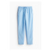 H & M - Kalhoty jogger z lněné směsi - modrá