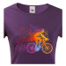 Dámské cyklistické tričko s potiskem cyklistky - tričko pro cyklistku