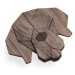 Dřevěná brož ve tvaru psa Mastiff Brooch