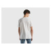 Benetton, White T-shirt In Slub Cotton