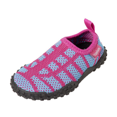 Pletené boty na aqua botu růžové / tyrkysové Playshoes