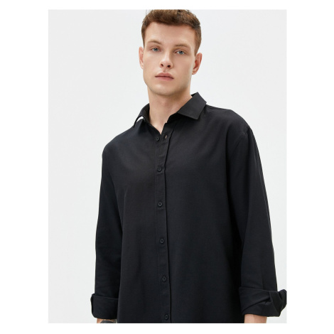 Koton Classic Shirt Basic Buttoned Long Sleeve