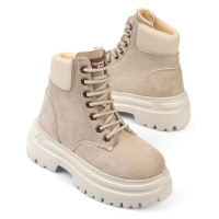 Capone Outfitters Women's Round Toe Boots With Trash Sole and Lace-Up.