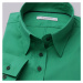 Dámská košile zelená s hladkým vzorem 12495