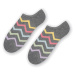 More 113 031 Zigzag šedé Dámské kotníkové ponožky