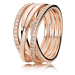 Pandora Bronzový propletený prsten Timeless 180919CZ 54 mm