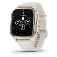 Garmin Venu® Sq 2 Music Edition Peach Gold / Ivory silicone band - 010-02700-11