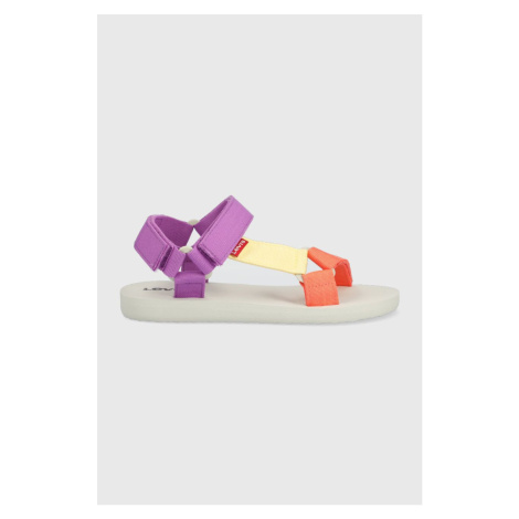 Dětské sandály Levi's fialová barva Levi´s
