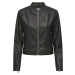 Only Onlmindy Faux Leather Washed Jacket Dámská bunda černá