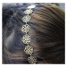 Camerazar Kovová čelenka do vlasů s květinovým motivem růže, stříbrná, univerzální velikost 50-5