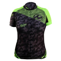 HAVEN Cyklistický dres s krátkým rukávem - SINGLETRAIL WOMEN - černá/zelená