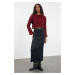 Trendyol Claret Red Super Crop Knitwear Sweater