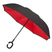 Blooming Brollies Dámský holový deštník Inside out Plain Red Umbrella EDIORED