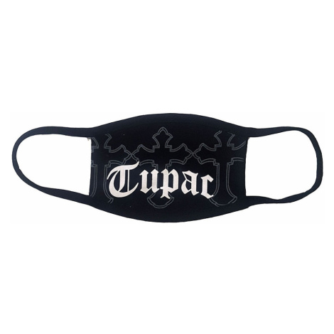 Tupac bavlněná rouška na ústa, Logo &amp; Crosses RockOff