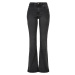 Dámské jeansy Urban Classics Ladies High Waist Flared Denim Pants - black washed