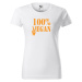 DOBRÝ TRIKO Dámské tričko 100% vegan oranžový potisk Barva: Malinová