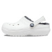 Crocs CLASSIC LINED CLOG K Unisex dětské nazouváky, bílá, velikost 37/38