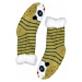 Beige panda dámské ponožky s beránkem WW043 khaki