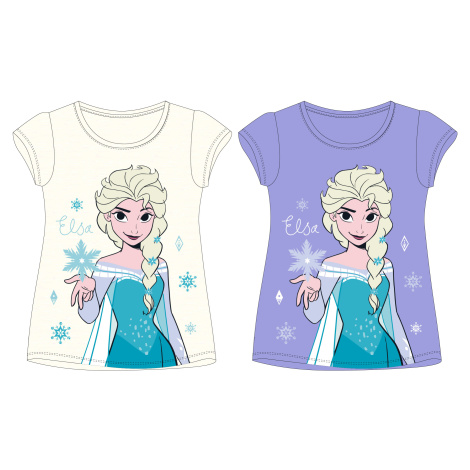 Frozen - licence Dívčí tričko - Frozen 5202A587, smetanová Barva: Smetanová