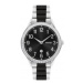 MINET Stříbrno-černé dámské hodinky AVENUE s čísly MWL5301