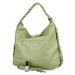 Trendová dámská koženková kabelka Aino, pastelově zelená