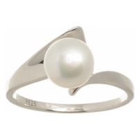 Stříbrný prsten s perlou STRP0358F