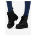 Černé dámské kotníkové zimní boty Caprice