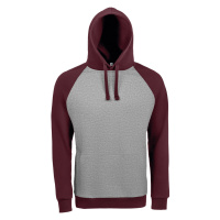 SOĽS Seattle Unisexová mikina SL02998 Grey / burgundy