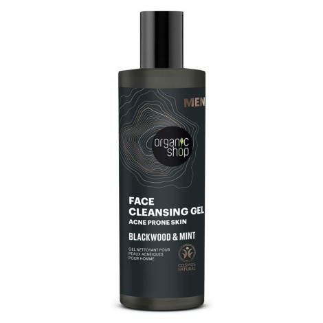 Organic Shop Čisticí gel na pleť se sklonem k akné Blackwood a máta 200 ml