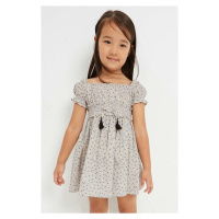 Dětské bavlněné šaty Mayoral béžová barva, mini
