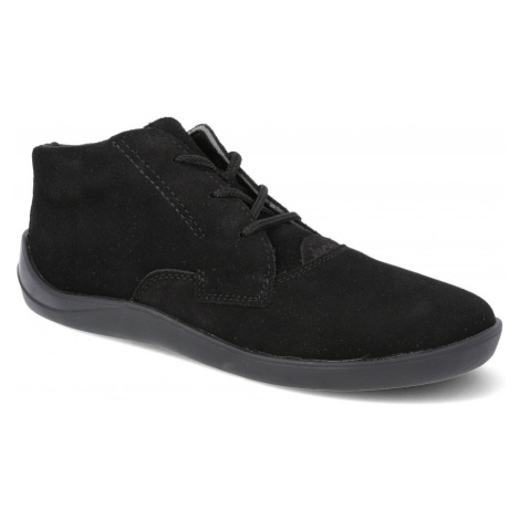 Barefoot kotníkové boty Jampi - City černá broušená kůže