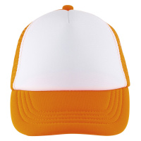 SOĽS Bubble Kids Dětská kšiltovka SL03091 White / Neon orange