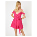 Koton Dámské růžové večerní šaty a maturitní šaty