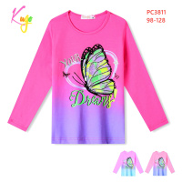 Dívčí tričko - KUGO PC3811, růžová / fialková Barva: Růžová