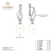 Gaura Pearls Stříbrné náušnice s bílou 7.5-8 mm perlou Paloma, stříbro 925/1000 SK22110EL/W Bílá