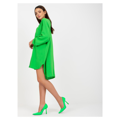 Světle zelené asymetrické košilové šaty od Elaria Fashionhunters