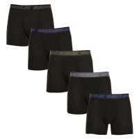 Gianvaglia 5PACK pánské boxerky černé L