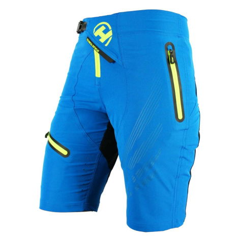 HAVEN Cyklistické kalhoty krátké bez laclu - ENERGY LADY - žlutá/modrá