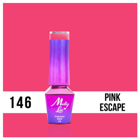 146. MOLLY LAC gél lak - Flamingo Pink Escape  5ML