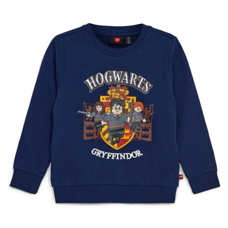 Dětská bavlněná mikina Lego x LEGO® Harry Potter tmavomodrá barva, s potiskem Lego Wear