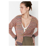Trendyol Vícebarevný pletený svetr s měkkou texturou
