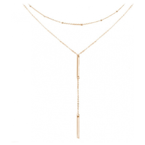 Dámský stříbrný náhrdelník v barvě růžového zlata JMAN0038RN45