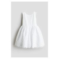 H & M - Šaty's rozšířenou sukní - bílá