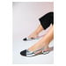 LuviShoes LUJO Women's Silver Open Back Flat Flat Flat Shoes