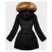 Černo-karamelová oboustranná dámská zimní bunda (M-210A5)