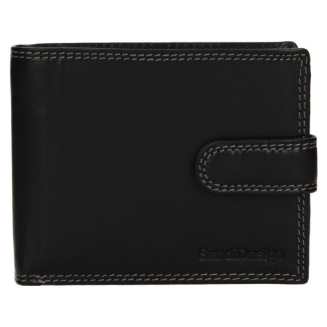Pánská kožená peněženka SendiDesign Zrobek - černá Sendi Design
